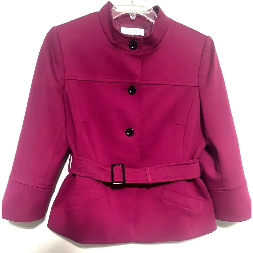 Tahari Arthur S. Levine Blazer Jacket Sz‎ 16 Magenta Pink Tailored High End Chic - Picture 5 of 8